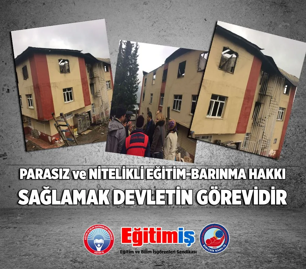 Parasız ve Nitelikli Eğitim-Barınma Hakkı Sağlamak Devletin Görevidir | EĞİTİM İŞ