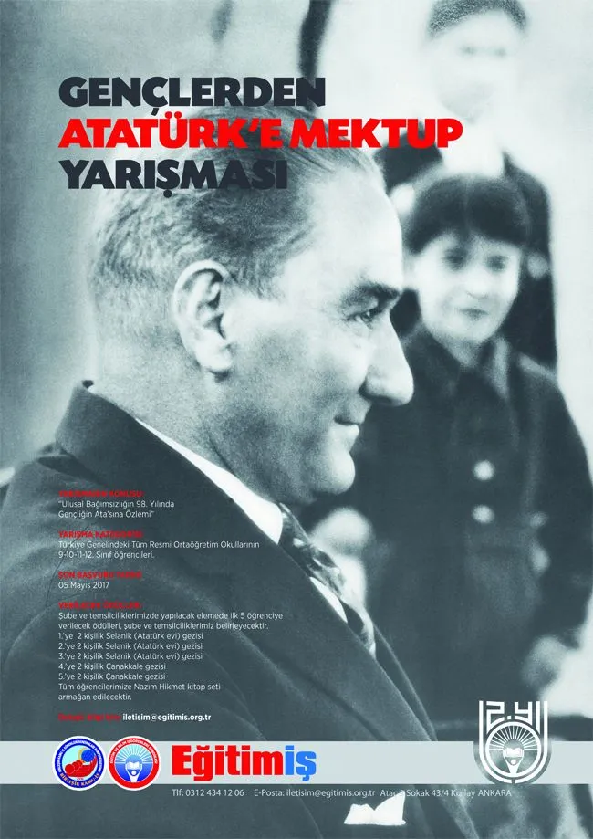 EĞİTİM-İŞ’TEN “ATATÜRK’E MEKTUP” YARIŞMASI | EĞİTİM İŞ