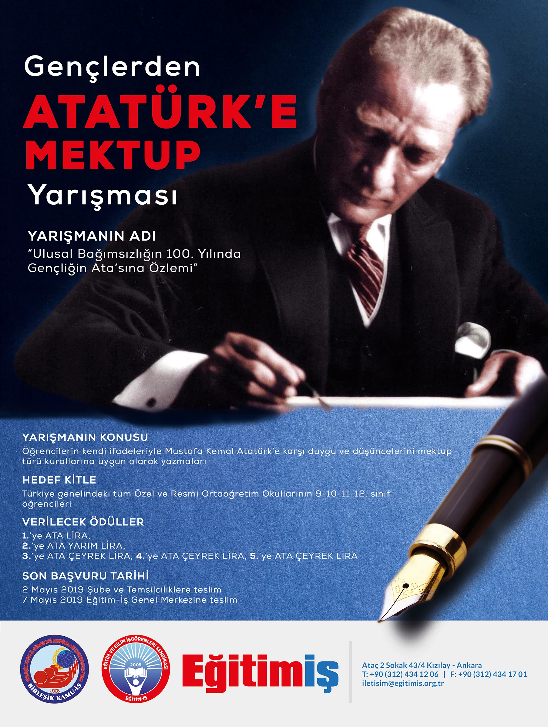 “ATATÜRK’E MEKTUP” YARIŞMASI | EĞİTİM İŞ