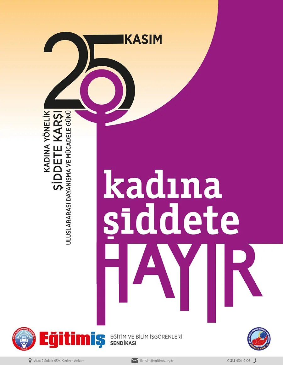 25 Kasım Kadına Yönelik Şiddete Karşı Mücadele Günü | EĞİTİM İŞ