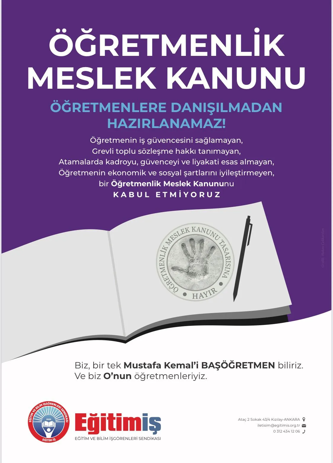 Öğretmenlik Meslek Kanunu  | EĞİTİM İŞ