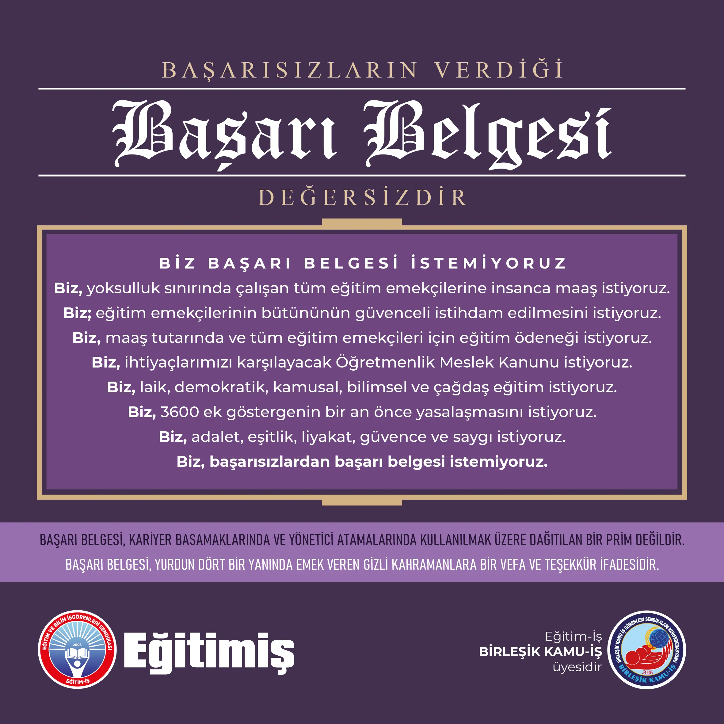 Başarı Belgesi  | EĞİTİM İŞ