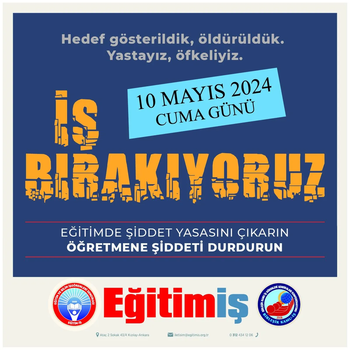 EĞİTİMDE ŞİDDET YASASINI ÇIKARIN  ÖĞRETMENE ŞİDDETİ DURDURUN | EĞİTİM İŞ