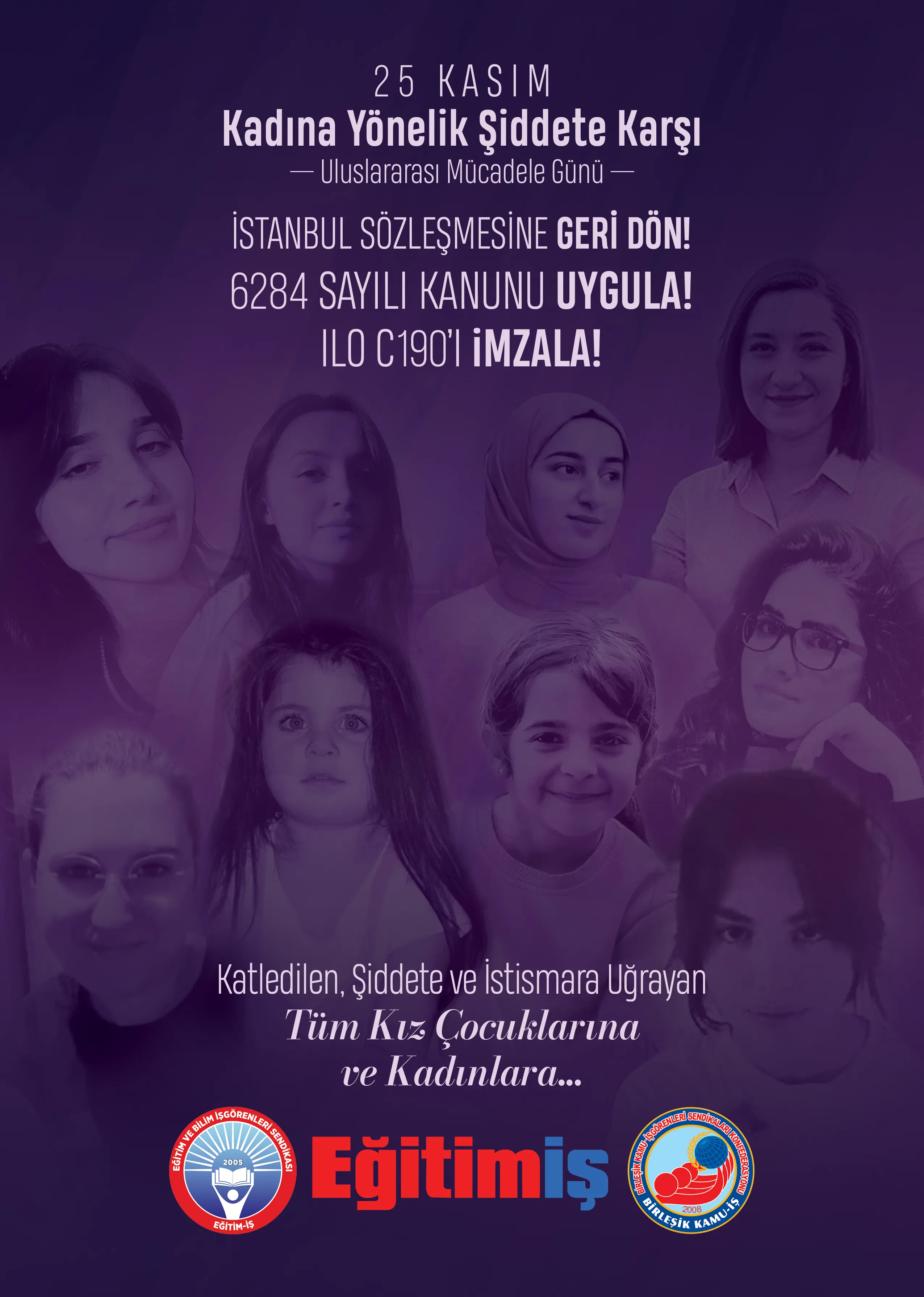 25 Kasım Kadına Yönelik Şiddete Karşı Ulauslararası Mücadele Günü