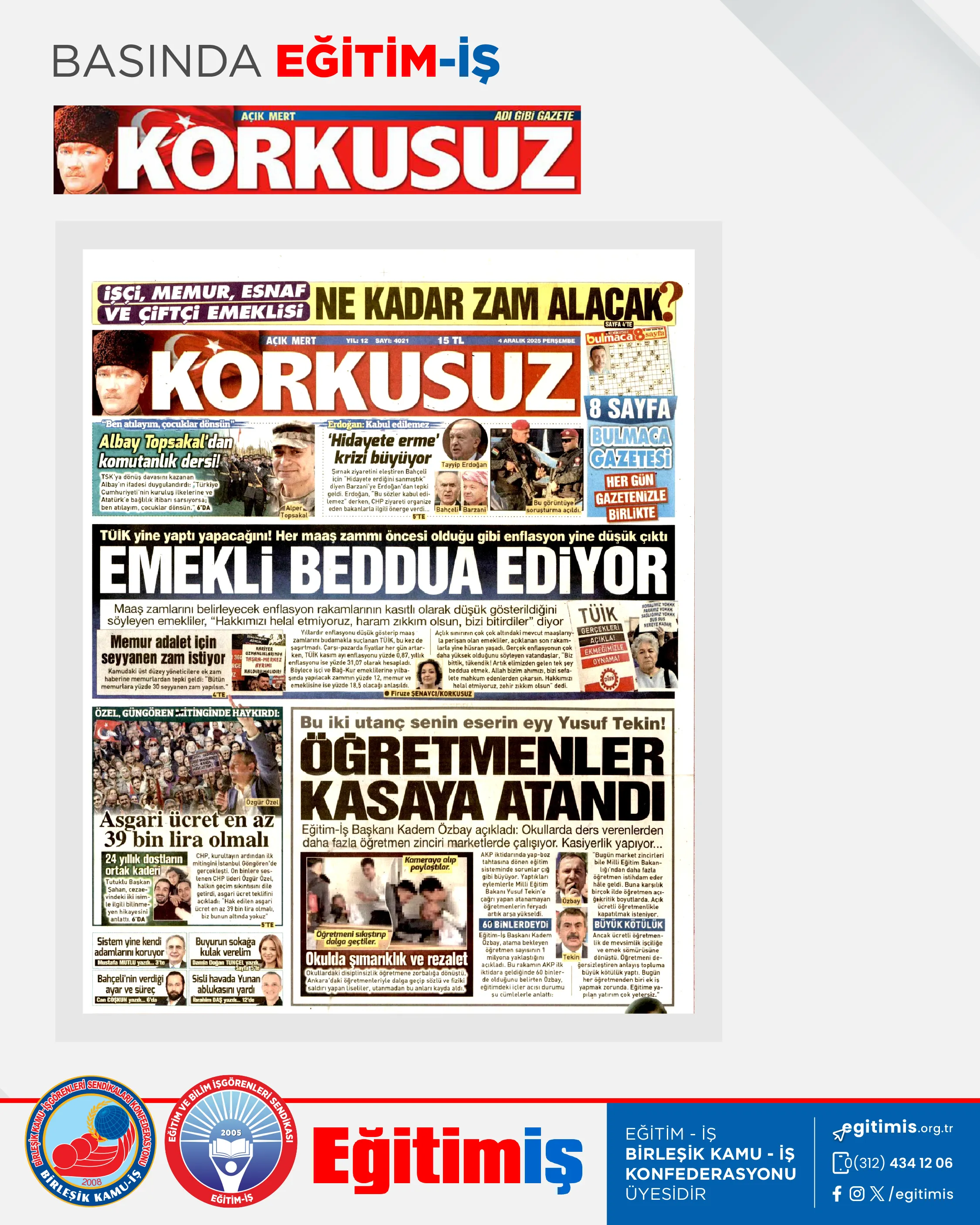 ÖĞRETMENLER KASAYA ATANDI | EĞİTİM İŞ