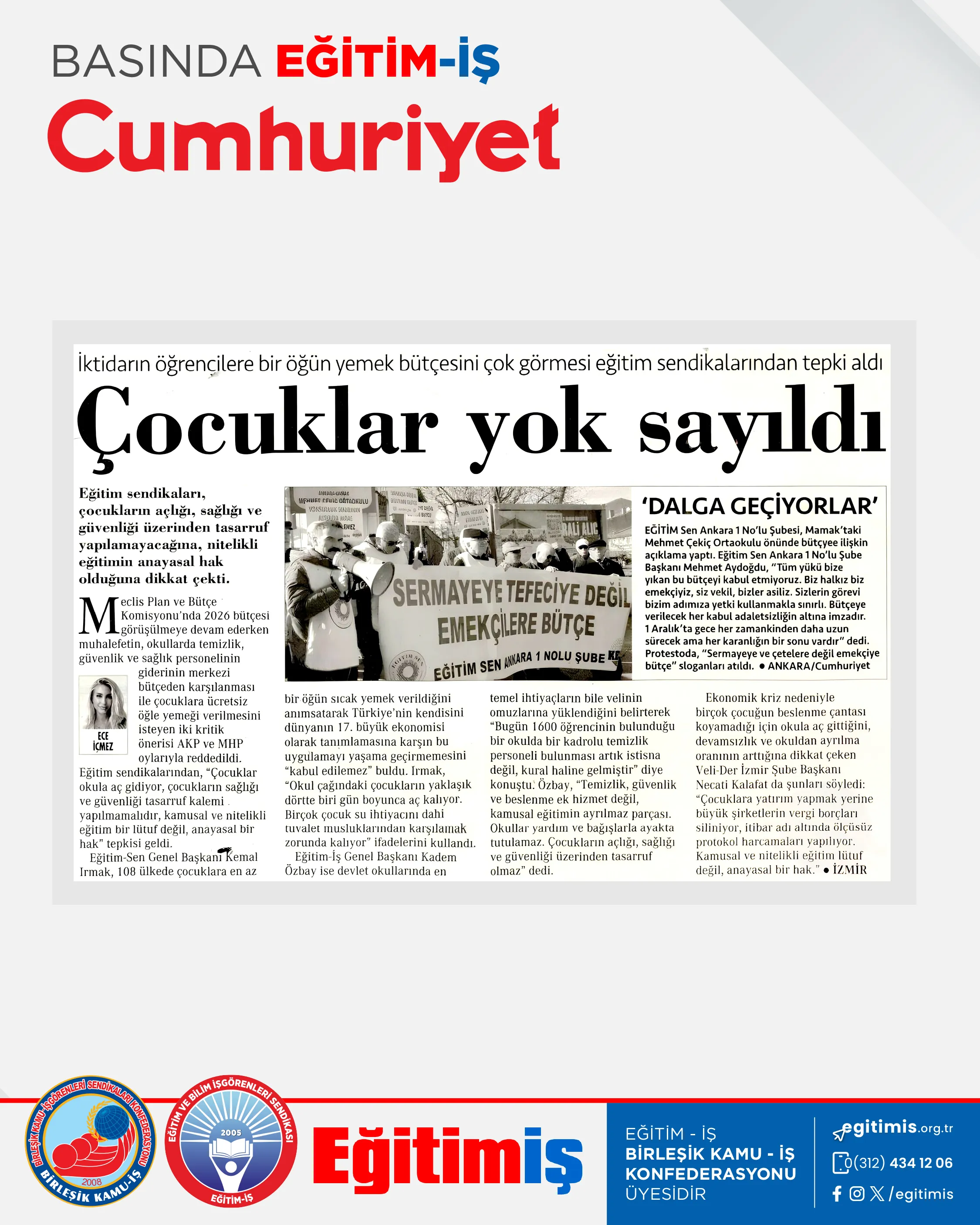 Çocuklar yok sayıldı | EĞİTİM İŞ