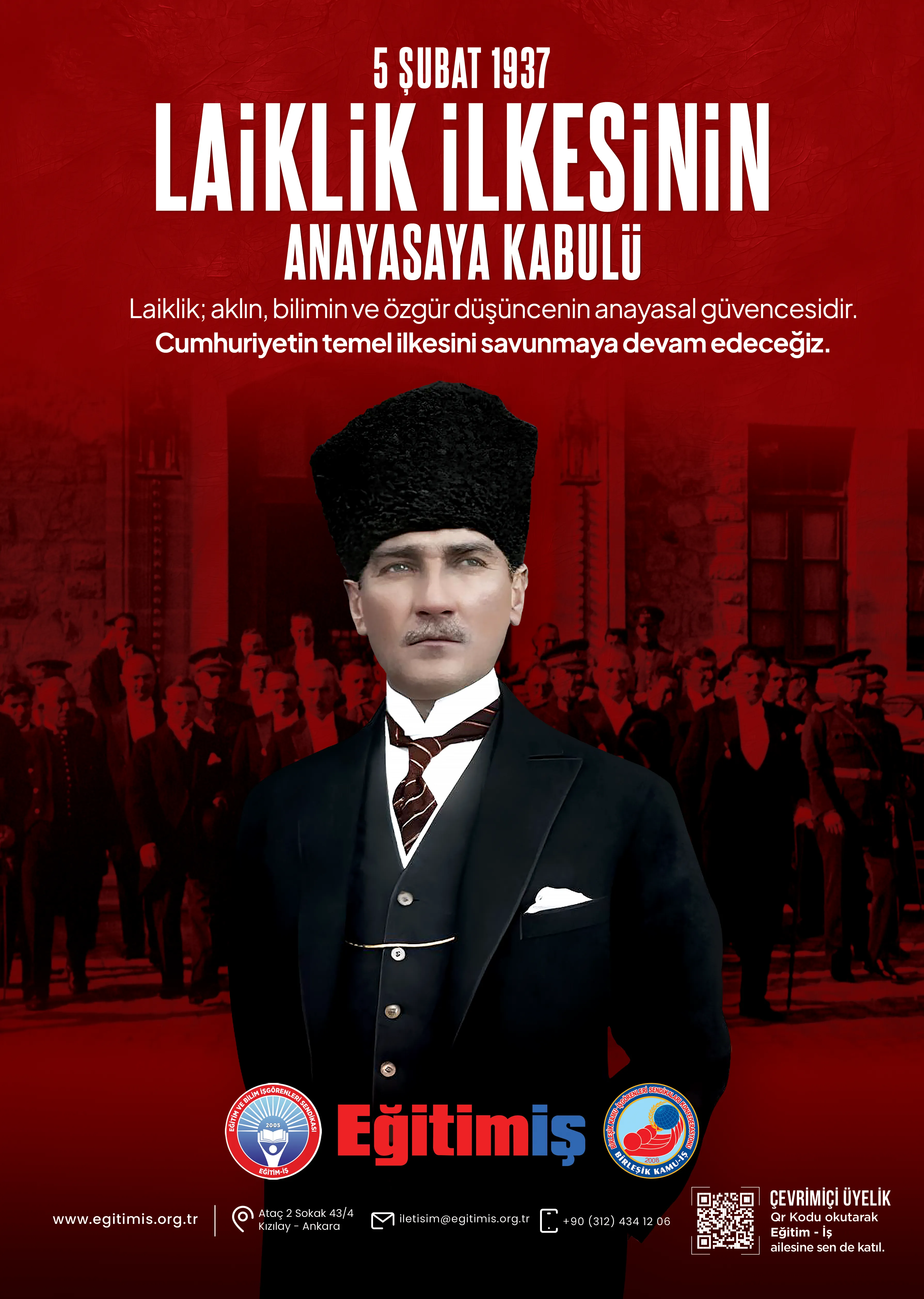 5 ŞUBAT LAKİKLİK İLKESİNİN ANAYASAYA KABULÜ | EĞİTİM İŞ