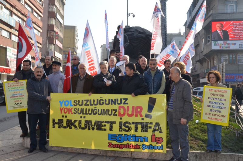 ZONGULDAK ŞUBEMİZ HÜKÜMETİ PROTESTO ETTİ  | EĞİTİM İŞ