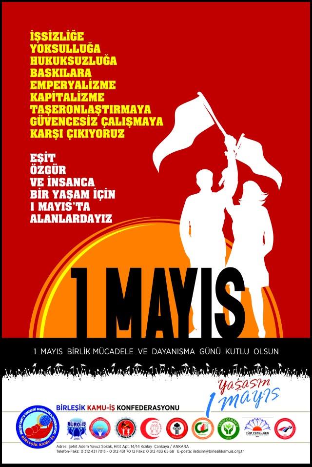 EMEĞİMİZE VE İŞ GÜVENCEMİZE SAHİP ÇIKMAK İÇİN 1 MAYIS’TA ALANLARDAYIZ | EĞİTİM İŞ
