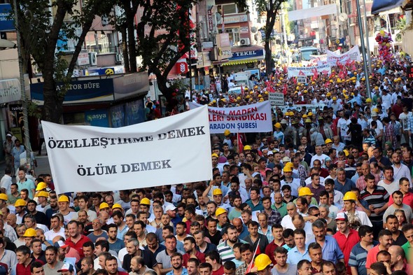 ÖZELLEŞTİRMELERE KARŞI MADEN İŞÇİLERİNİN YANINDAYDIK  | EĞİTİM İŞ