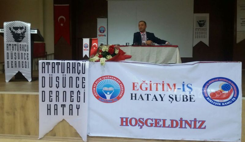 HATAY 1 NO’LU ŞUBEMİZDEN ÜMİT KOCASAKAL KONFERANSI | EĞİTİM İŞ