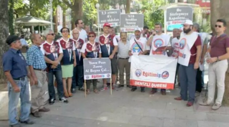 DENİZLİ ŞUBEMİZDEN TOPLU SÖZLEŞME PROTESTOSU | EĞİTİM İŞ