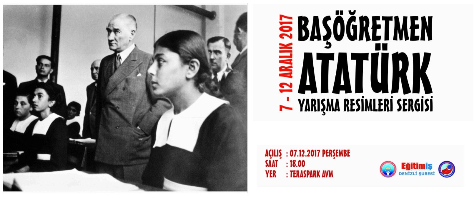DENİZLİ ŞUBEMİZDEN BAŞÖĞRETMEN ATATÜRK YARIŞMA RESİMLERİ SERGİSİ | EĞİTİM İŞ