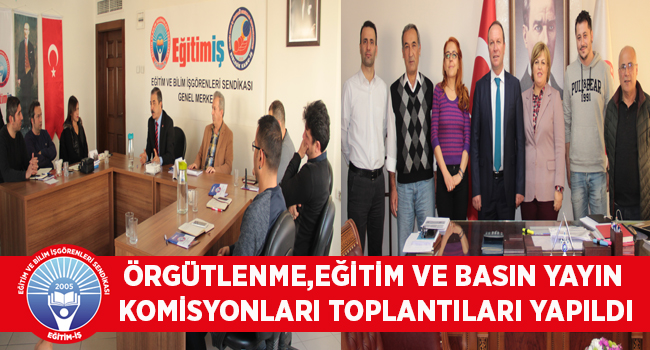 ÖRGÜTLENME,EĞİTİM VE BASIN YAYIN KOMİSYONLARI TOPLANTILARI YAPILDI | EĞİTİM İŞ