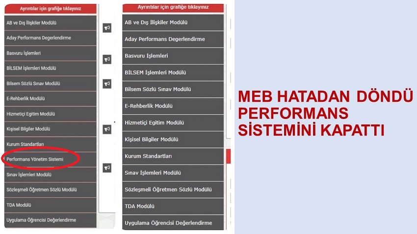 MEB HATADAN DÖNDÜ PERFORMANS SİSTEMİNİ KAPATTI | EĞİTİM İŞ