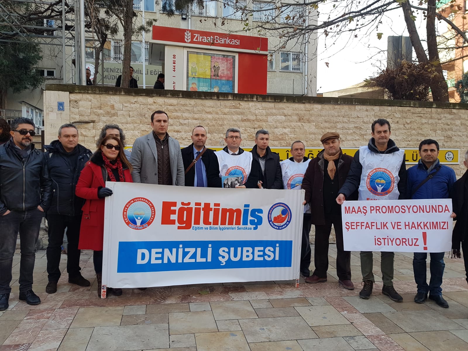DENİZLİ ŞUBEMİZDEN MAAŞ PROMOSYONU TEPKİSİ  | EĞİTİM İŞ
