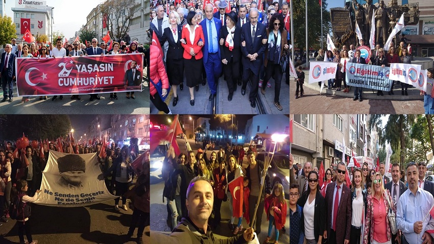 CUMHURİYETİMİZİN 96. YILINI TÜM TÜRKİYE’DE COŞKUYLA KUTLADIK  | EĞİTİM İŞ