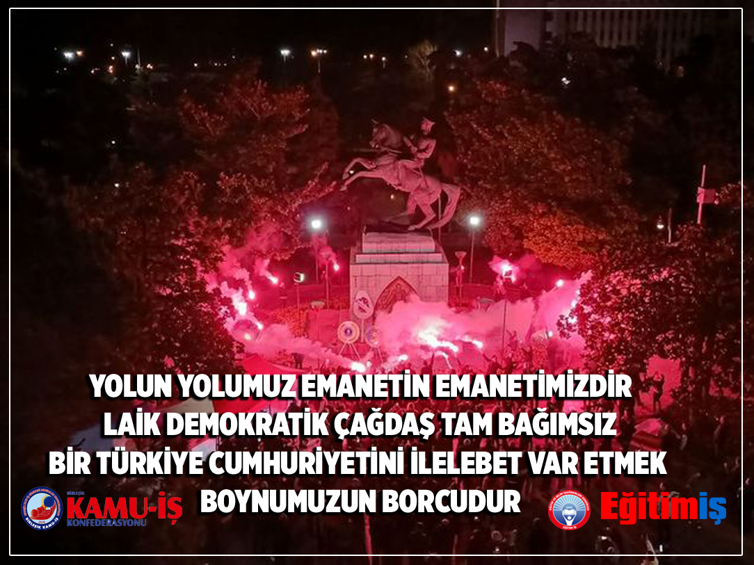 ONUR ANITI’NA YAPILAN ALÇAK SALDIRI HAKKINDA SUÇ DUYURUSUNDA BULUNDUK | EĞİTİM İŞ