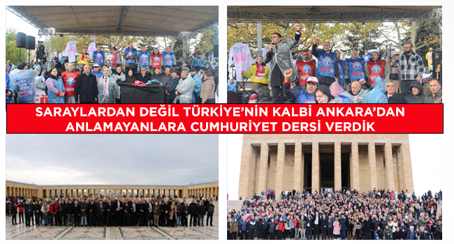 SARAYLARDAN DEĞİL TÜRKİYE’NİN KALBİ ANKARA’DAN ANLAMAYANLARA CUMHURİYET DERSİ VERDİK | EĞİTİM İŞ