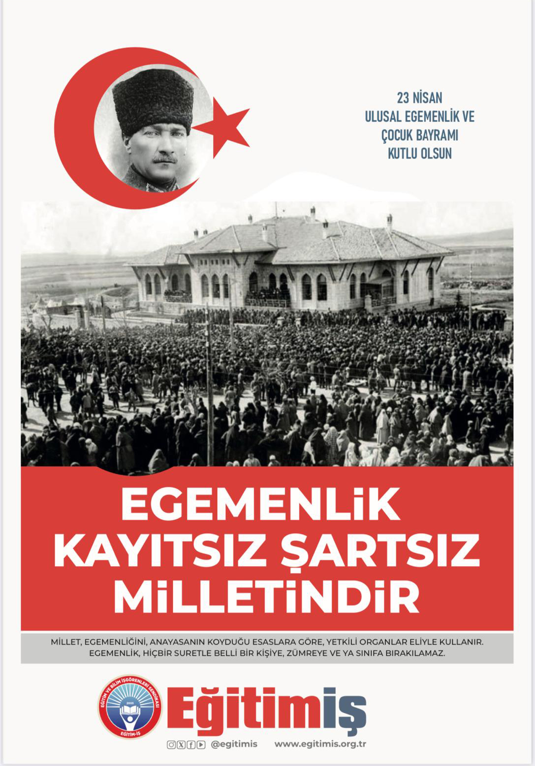 23 NİSANLARI TEKRAR BAYRAM HALİNE GETİRMEK İÇİN ÇOCUKLARIMIZA VE GELECEĞİMİZE SAHİP ÇIKALIM | EĞİTİM İŞ