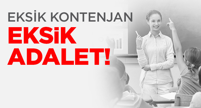 Eksik Kontenjan, Eksik Adalet! | EĞİTİM İŞ