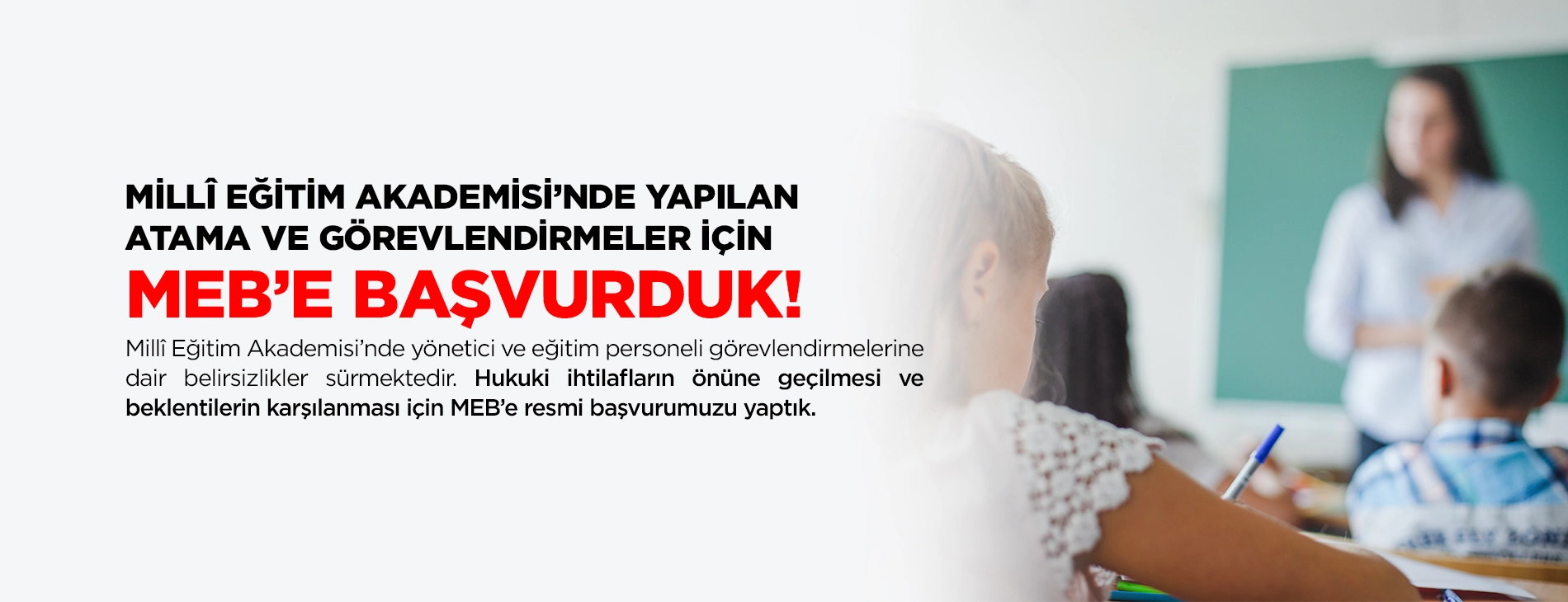 MİLLÎ EĞİTİM AKADEMİSİ’NDE YAPILAN ATAMA VE GÖREVLENDİRMELER İÇİN MEB’E BAŞVURDUK!