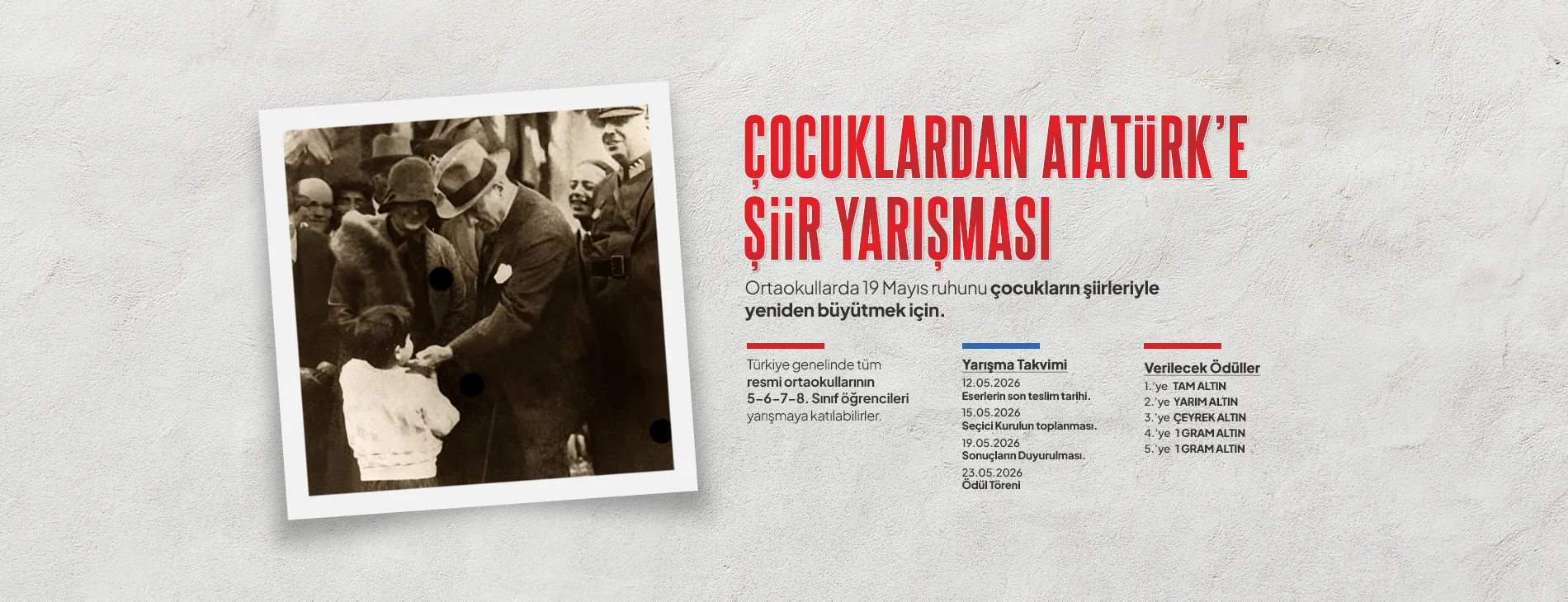 “ÇOCUKLARDAN ATATÜRK’E ŞİİR” YARIŞMASI | EĞİTİM İŞ
