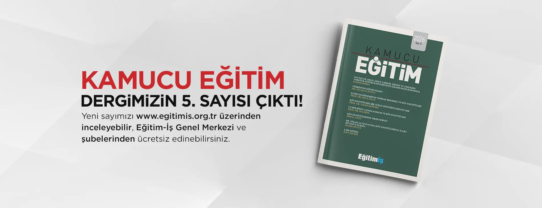 KAMUCU EĞİTİM DERGiMiZiN 5.SAYISI ÇIKTI!