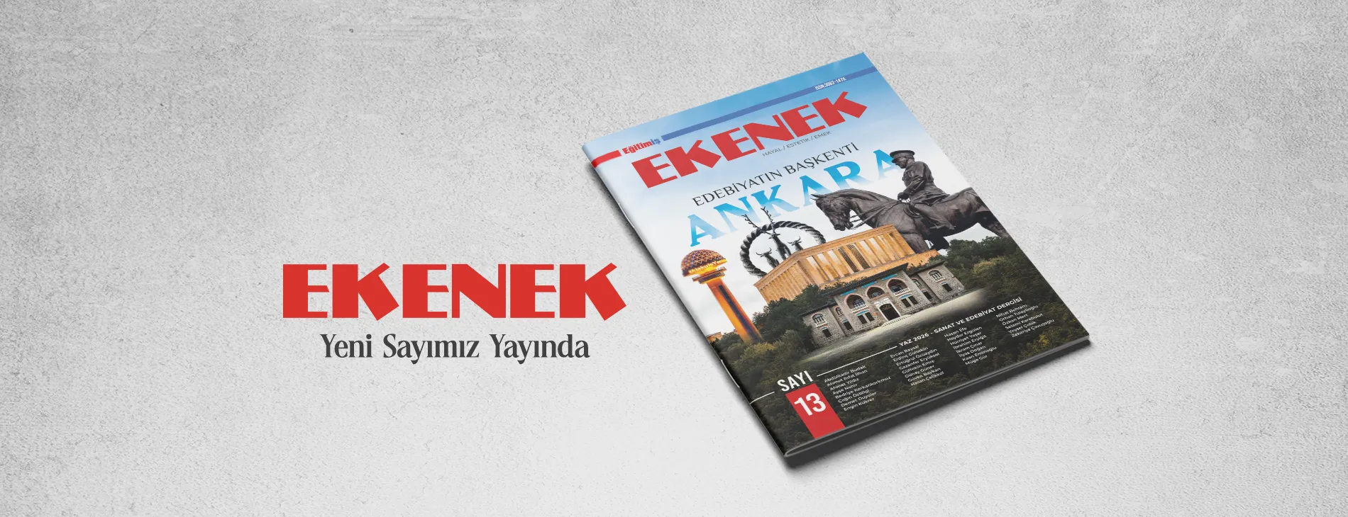 EKENEK DERGİMİZİN 13. SAYISI YAYINDA!