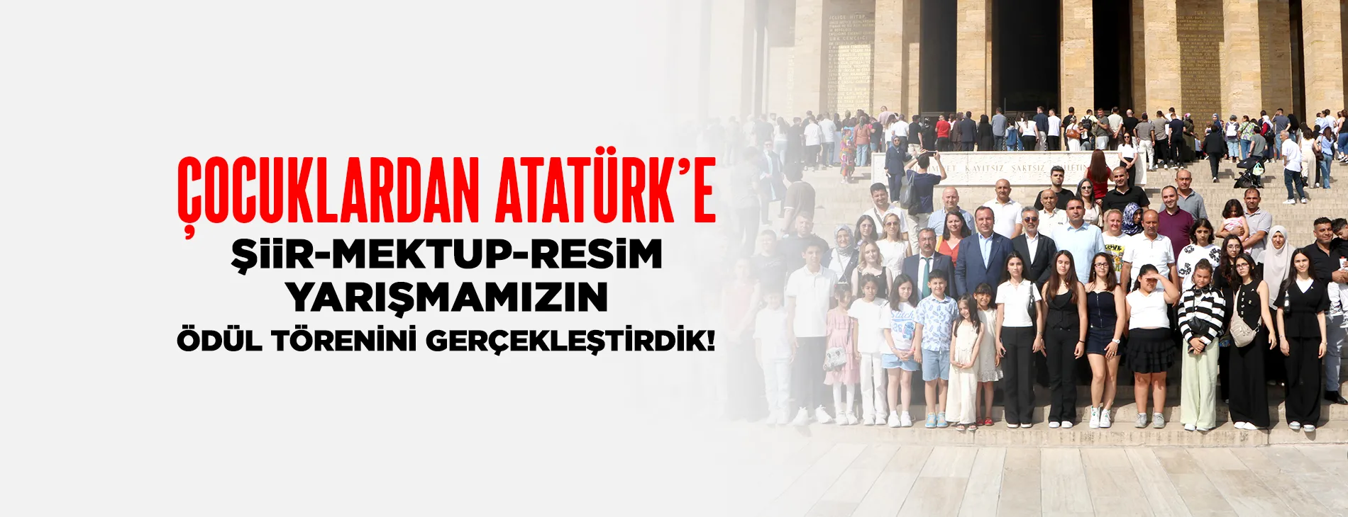 ÇOCUKLARDAN ATATÜRK'E ŞİİR-MEKTUP-RESİM YARIŞMAMIZIN ÖDÜL TÖRENİNİ GERÇEKLEŞTİRDİK!
