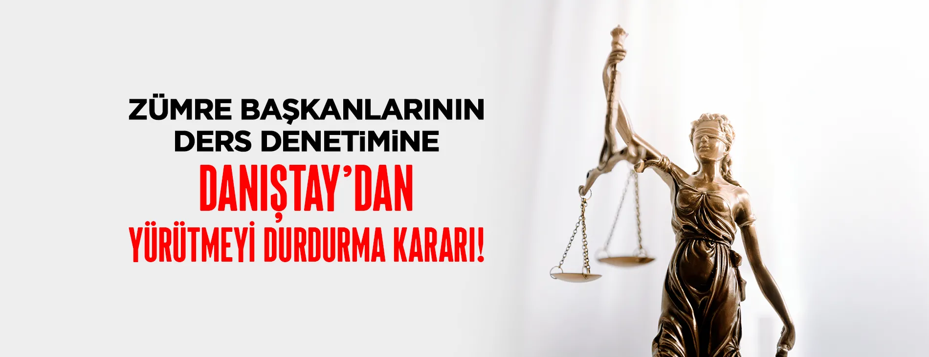 ZÜMRE BAŞKANLARININ DERS DENETİMİNE DANIŞTAY'DAN YÜRÜTMEYİ DURDURMA KARARI! | EĞİTİM İŞ